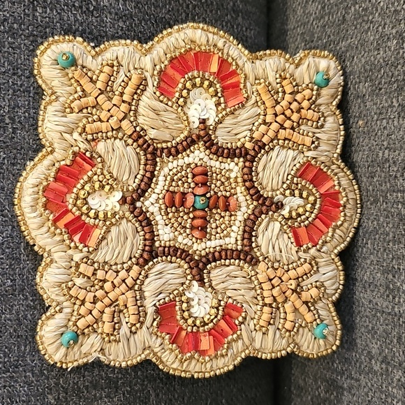 NWT Kim Seybert set of 4 beaded coasters - Picture 8 of 12